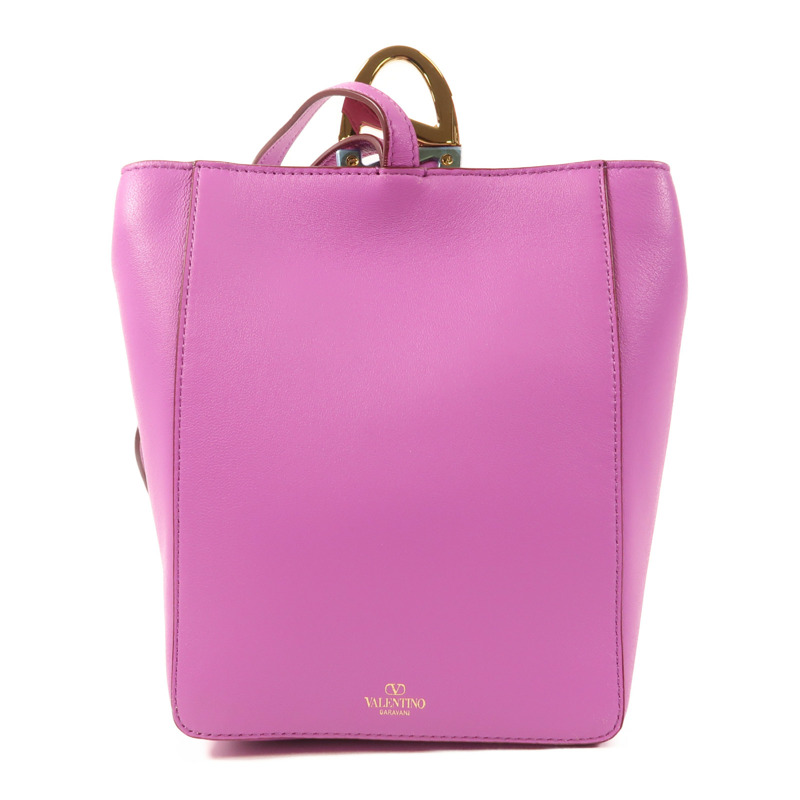 Valentino 【激減優惠】牛皮皮革Shoulder Bag金扣肩背袋-1