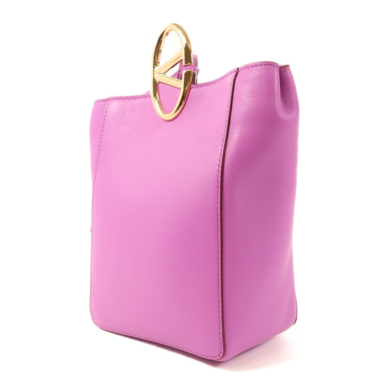 Valentino 【激減優惠】牛皮皮革Shoulder Bag金扣肩背袋-2