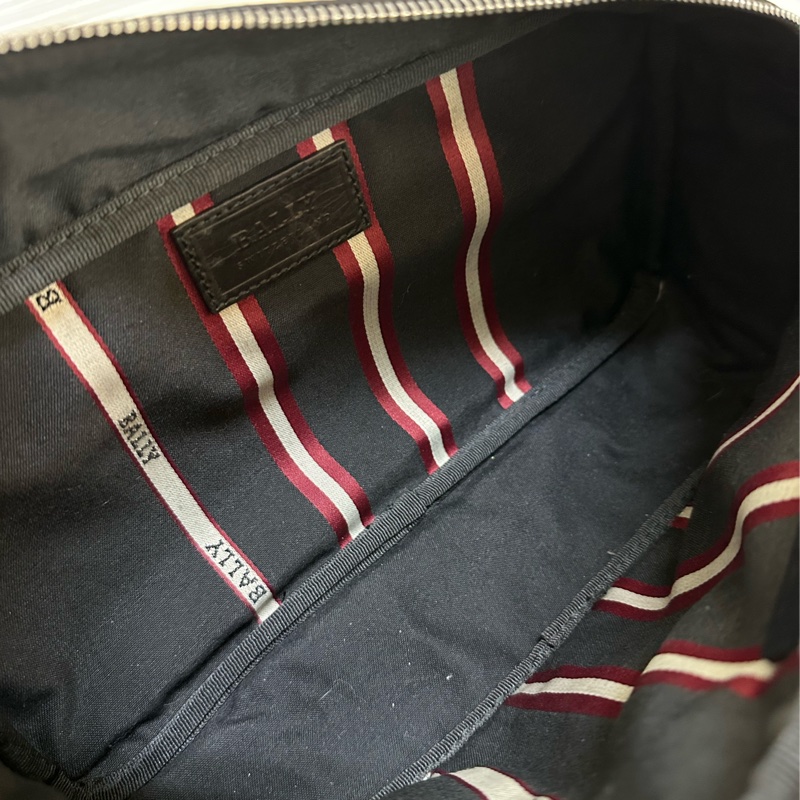 Bally 經典黑白背帶腰包-5