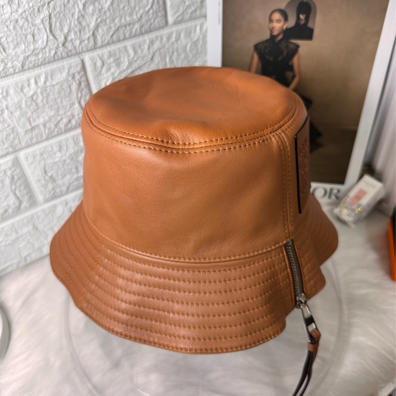 LOEWE Nappa 漁夫帽 棕褐色-4