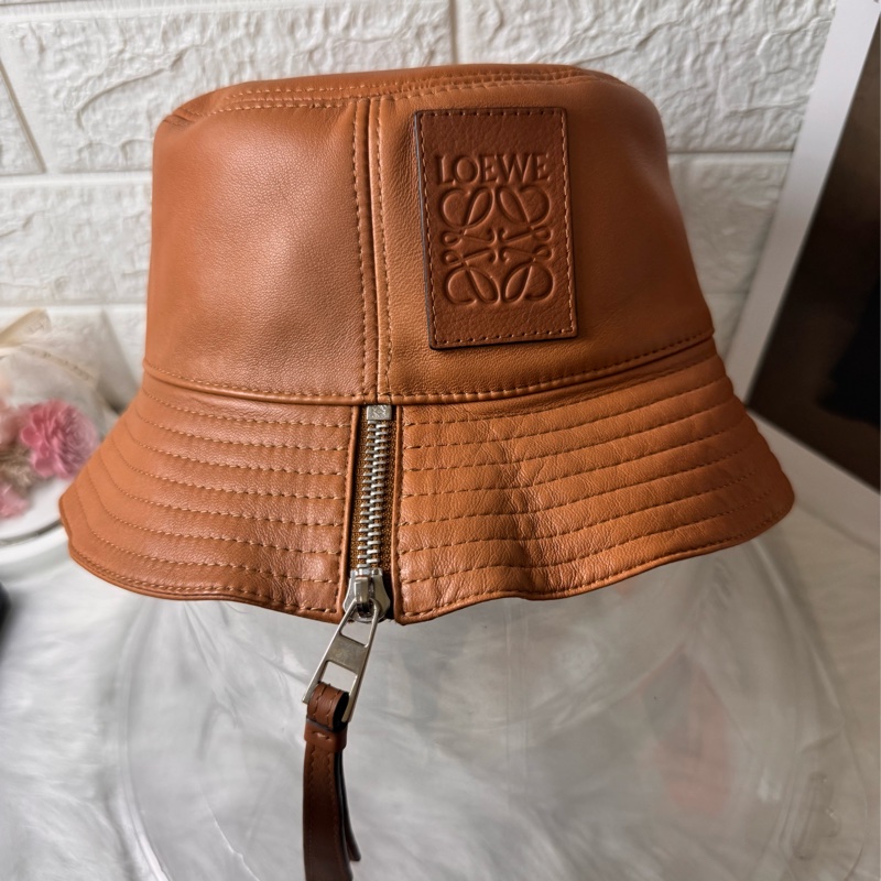 LOEWE Nappa 漁夫帽 棕褐色-16