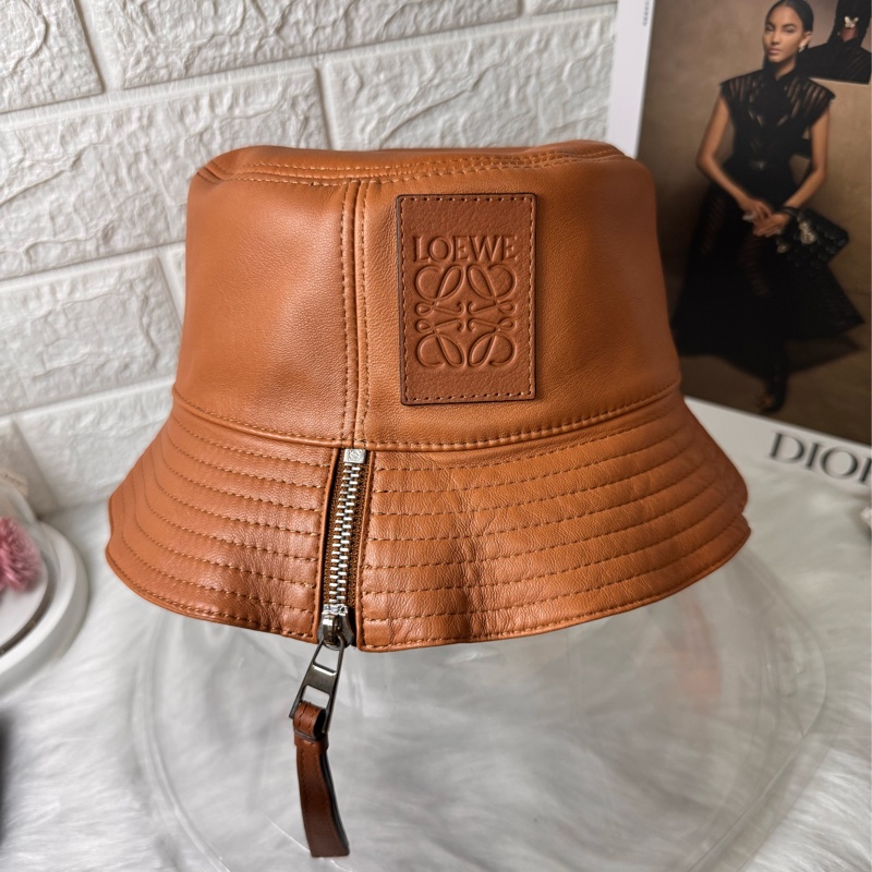 LOEWE Nappa 漁夫帽 棕褐色-17