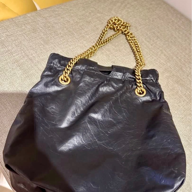 Balenciaga 巴黎世家 Crush小號 揉製牛皮鍊帶托特包/斜背包(Chanel 22bag平替)-2