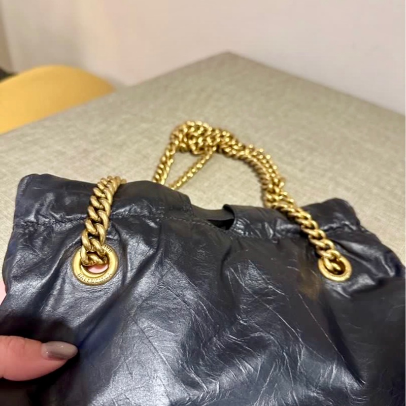 Balenciaga 巴黎世家 Crush小號 揉製牛皮鍊帶托特包/斜背包(Chanel 22bag平替)-4