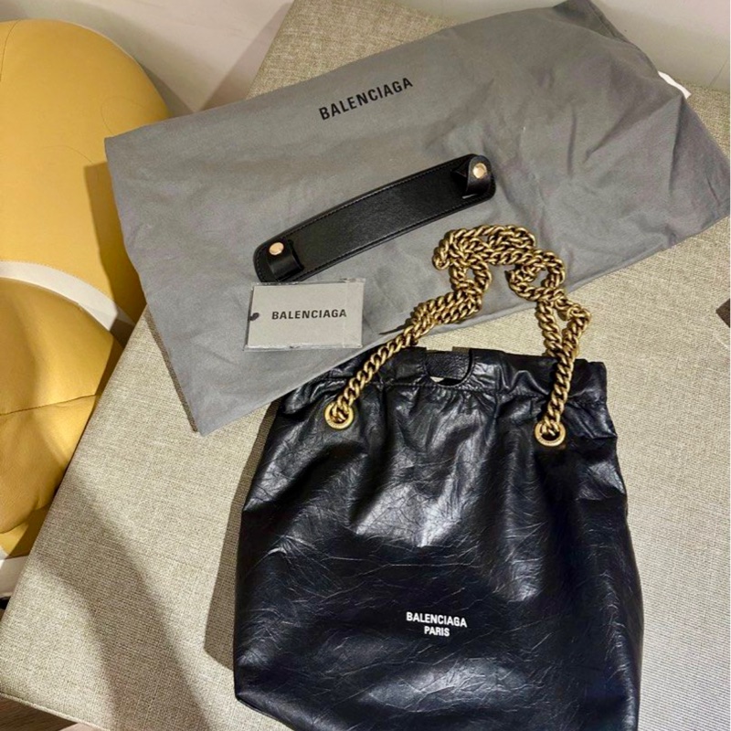 Balenciaga 巴黎世家 Crush小號 揉製牛皮鍊帶托特包/斜背包(Chanel 22bag平替)-10
