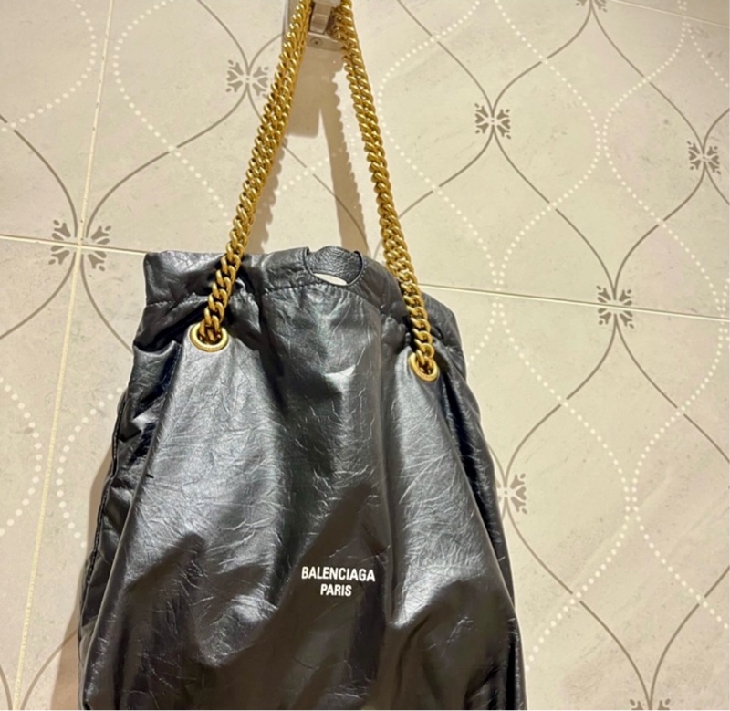 Balenciaga 巴黎世家 Crush小號 揉製牛皮鍊帶托特包/斜背包(Chanel 22bag平替)-11