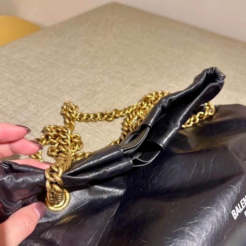 Balenciaga 巴黎世家 Crush小號 揉製牛皮鍊帶托特包/斜背包(Chanel 22bag平替)-20