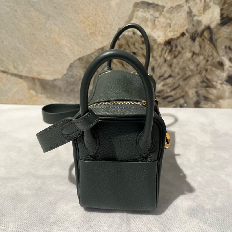 Hermes 沼澤綠TC牛皮Mini Lindy-1