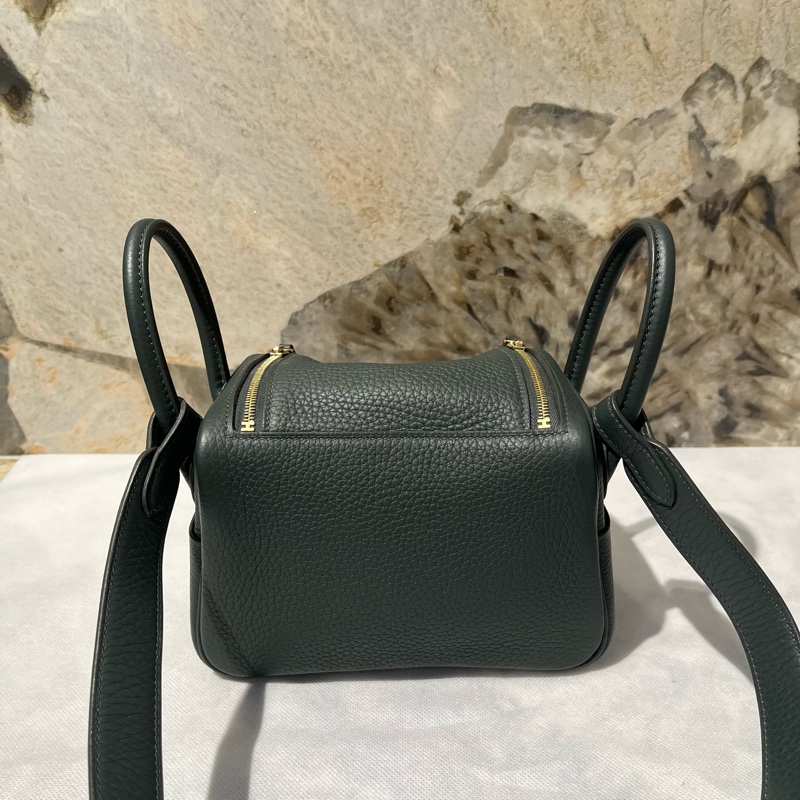 Hermes 沼澤綠TC牛皮Mini Lindy-3