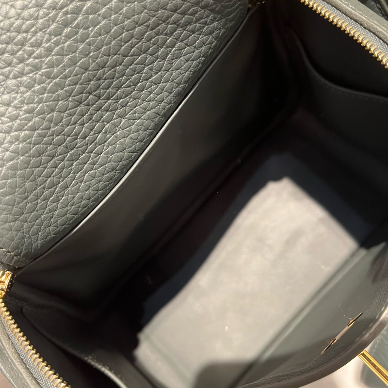 Hermes 沼澤綠TC牛皮Mini Lindy-7