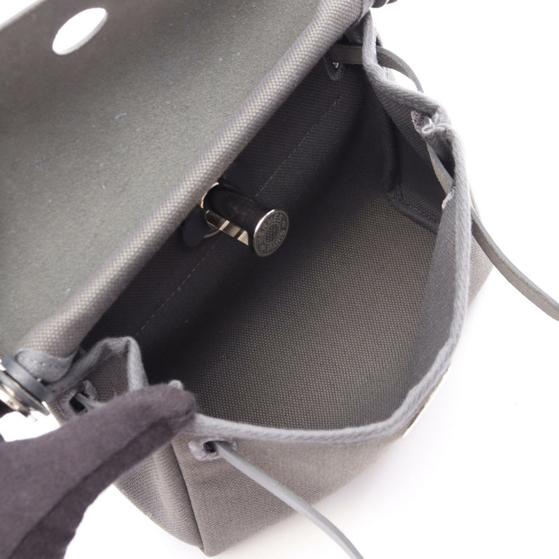 愛馬仕 Herbag Zip Mini 單肩斜背包，搭配 H Hunter Ardoise 印花，二手 SHW-2