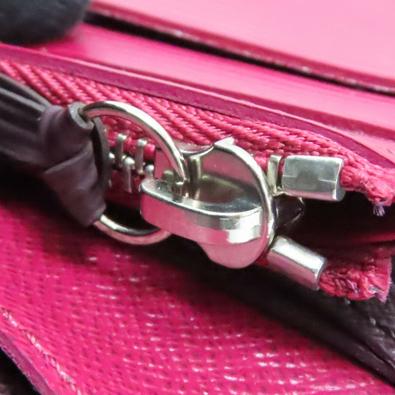紅色 EPI 水波紋牛皮 Portefeuille Emily 扣式長夾【LOUIS VUITTON LV 路易威登】 M60851-10