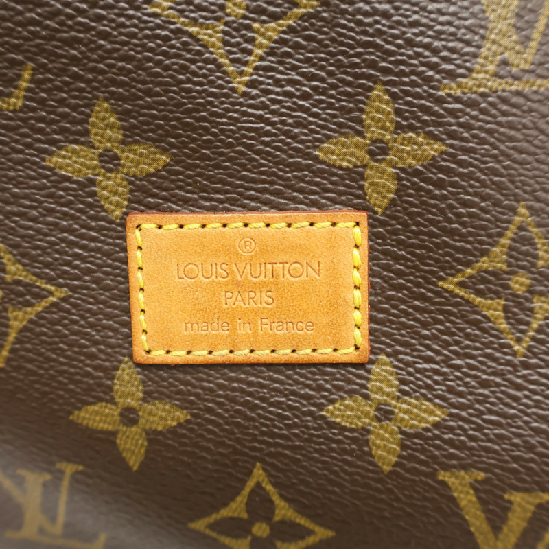 棕色 原花帆布 Saumur 30 肩背包【LOUIS VUITTON LV 路易威登】 M42256-5