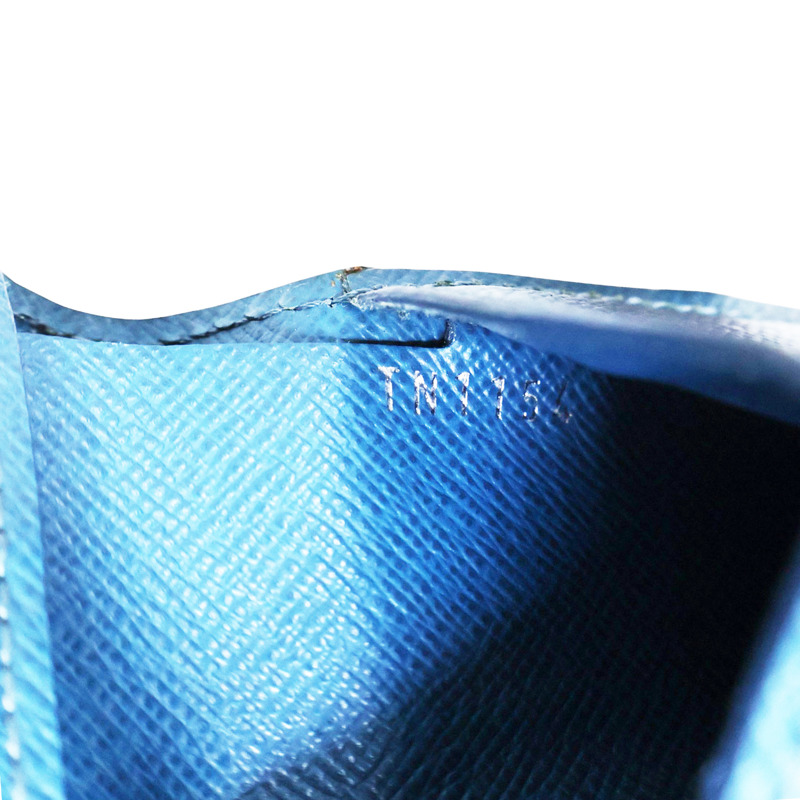 藍色 EPI水波紋 牛皮 Multiple Bifold 對折短夾【LOUIS VUITTON LV 路易威登】 M60628-6