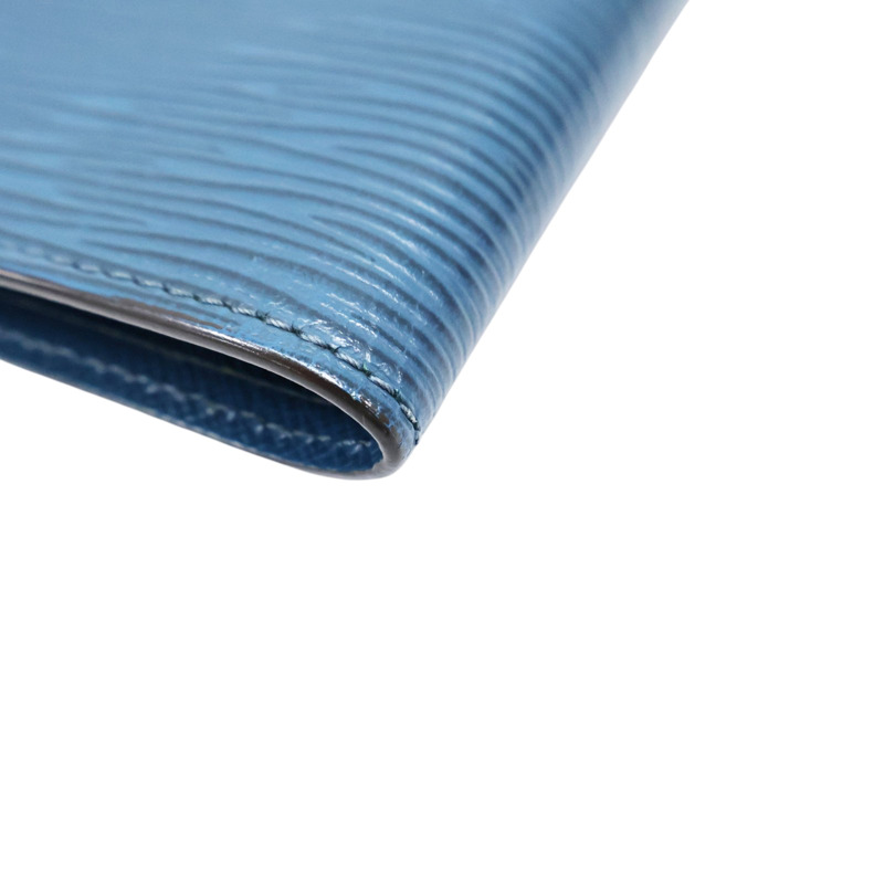 藍色 EPI水波紋 牛皮 Multiple Bifold 對折短夾【LOUIS VUITTON LV 路易威登】 M60628-7