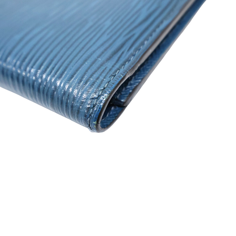 藍色 EPI水波紋 牛皮 Multiple Bifold 對折短夾【LOUIS VUITTON LV 路易威登】 M60628-8