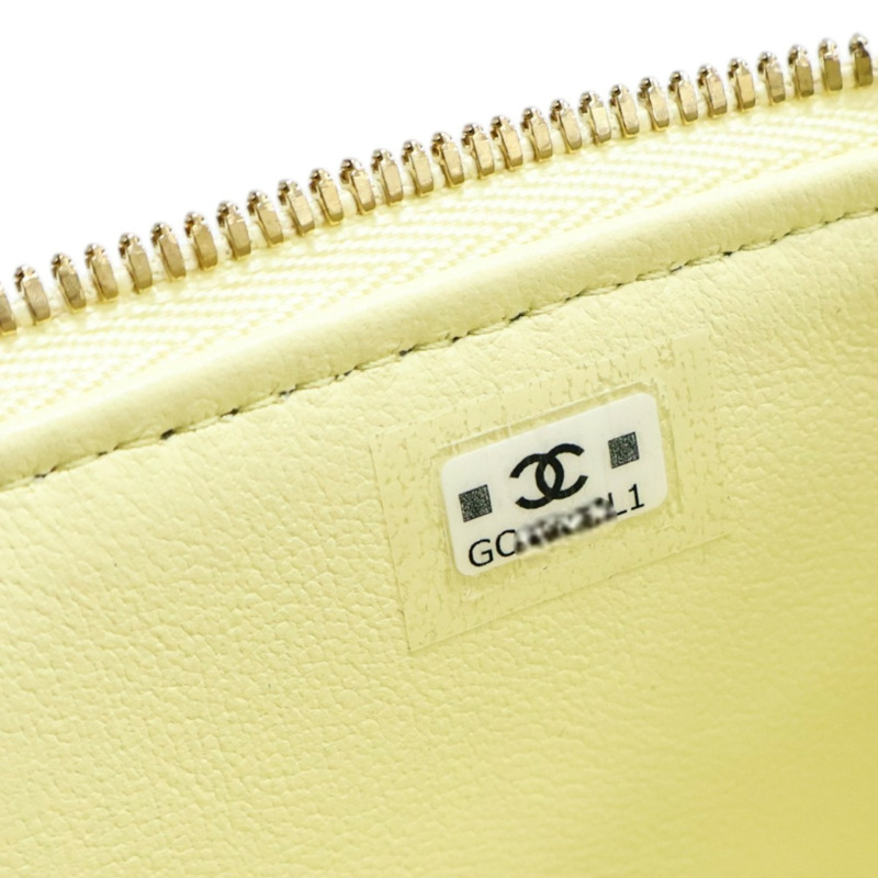 黃色 菱格紋 羊皮 Vanity Chain Bag 肩背包【CHANEL 香奈兒】 AP3258-5