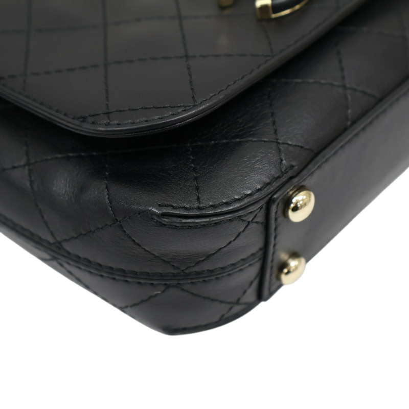 黑色 菱格紋 牛皮 Matelasses houlder 肩背包【CHANEL 香奈兒】 AS0532-10