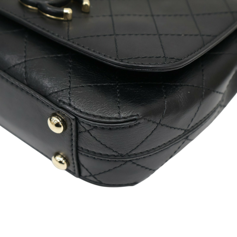 黑色 菱格紋 牛皮 Matelasses houlder 肩背包【CHANEL 香奈兒】 AS0532-11