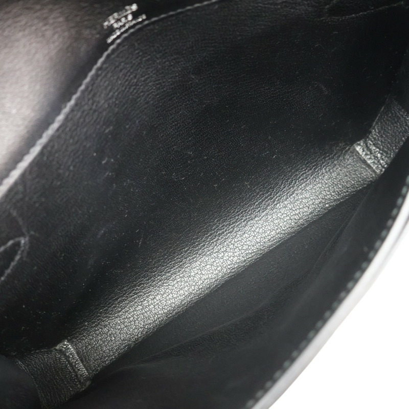 黑色 EVERGRAIN小牛皮 KELLY Depeches 25 手提包 B刻 銀釦【HERMES 愛馬仕】 H078399CK-2