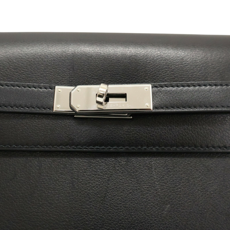 黑色 EVERGRAIN小牛皮 KELLY Depeches 25 手提包 B刻 銀釦【HERMES 愛馬仕】 H078399CK-5