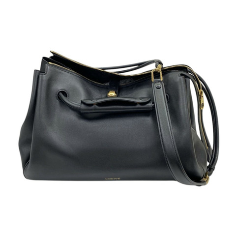 黑色 牛皮 Madrid 大型 兩用包【LOEWE 羅威】 AANBSPBX01