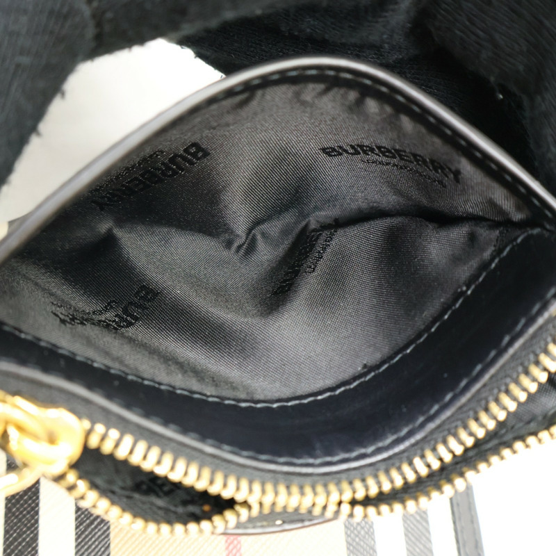 棕色 牛皮 格紋 三折短夾【BURBERRY 巴寶莉】 80260031-6