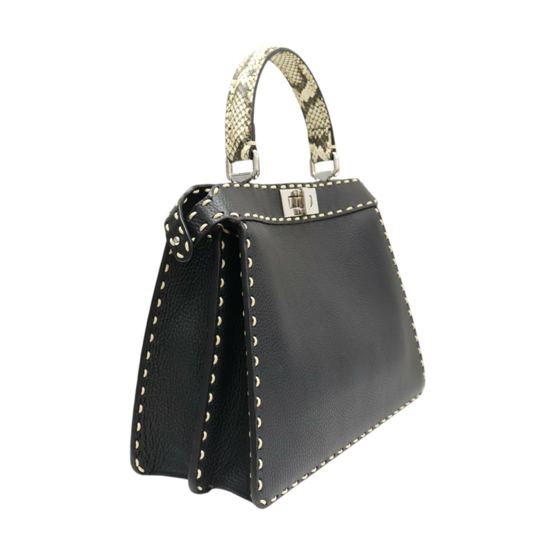 黑色牛皮 蛇皮 Peekaboo Capsule 兩用包【二手名牌BRAND OFF】 8BN321-1
