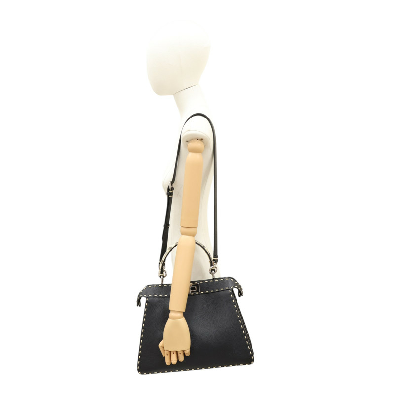 黑色牛皮 蛇皮 Peekaboo Capsule 兩用包【二手名牌BRAND OFF】 8BN321-8