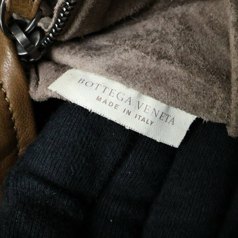 棕色 編織羊皮 肩背包【BOTTEGA VENETA 寶緹嘉】 255690-5