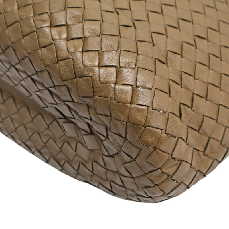 棕色 編織羊皮 肩背包【BOTTEGA VENETA 寶緹嘉】 255690-9