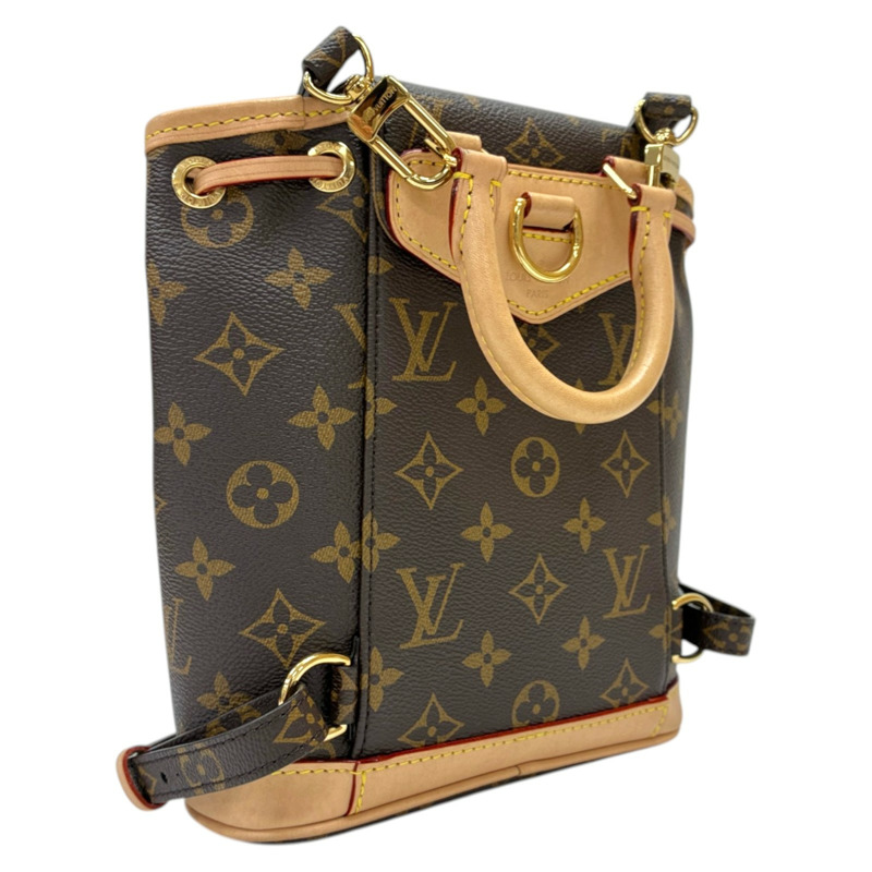 棕色 原花 帆布 Montsouris Mini 後背包【LOUIS VUITTON LV 路易威登】 M11199-1