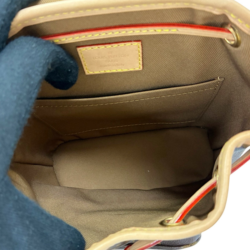 棕色 原花 帆布 Montsouris Mini 後背包【LOUIS VUITTON LV 路易威登】 M11199-2