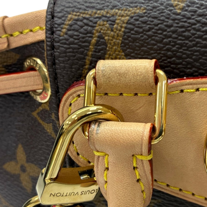 棕色 原花 帆布 Montsouris Mini 後背包【LOUIS VUITTON LV 路易威登】 M11199-12