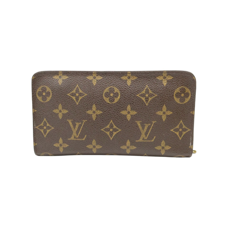 棕色 原花帆布 Portemonnaie Zip 拉鍊長夾【LOUIS VUITTON LV 路易威登】 M61727-0