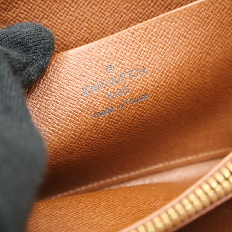 棕色 原花帆布 Portemonnaie Zip 拉鍊長夾【LOUIS VUITTON LV 路易威登】 M61727-4
