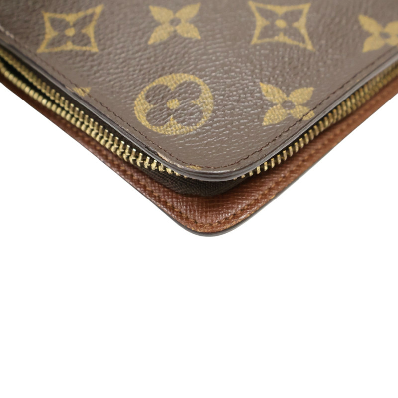 棕色 原花帆布 Portemonnaie Zip 拉鍊長夾【LOUIS VUITTON LV 路易威登】 M61727-9