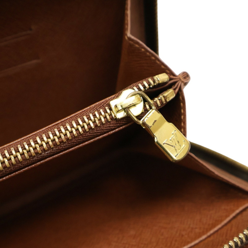 棕色 原花帆布 Portemonnaie Zip 拉鍊長夾【LOUIS VUITTON LV 路易威登】 M61727-10