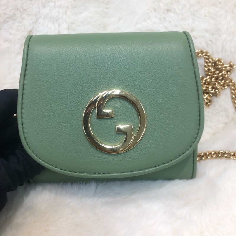 Gucci Blondie 綠色金扣WOC XC530-1