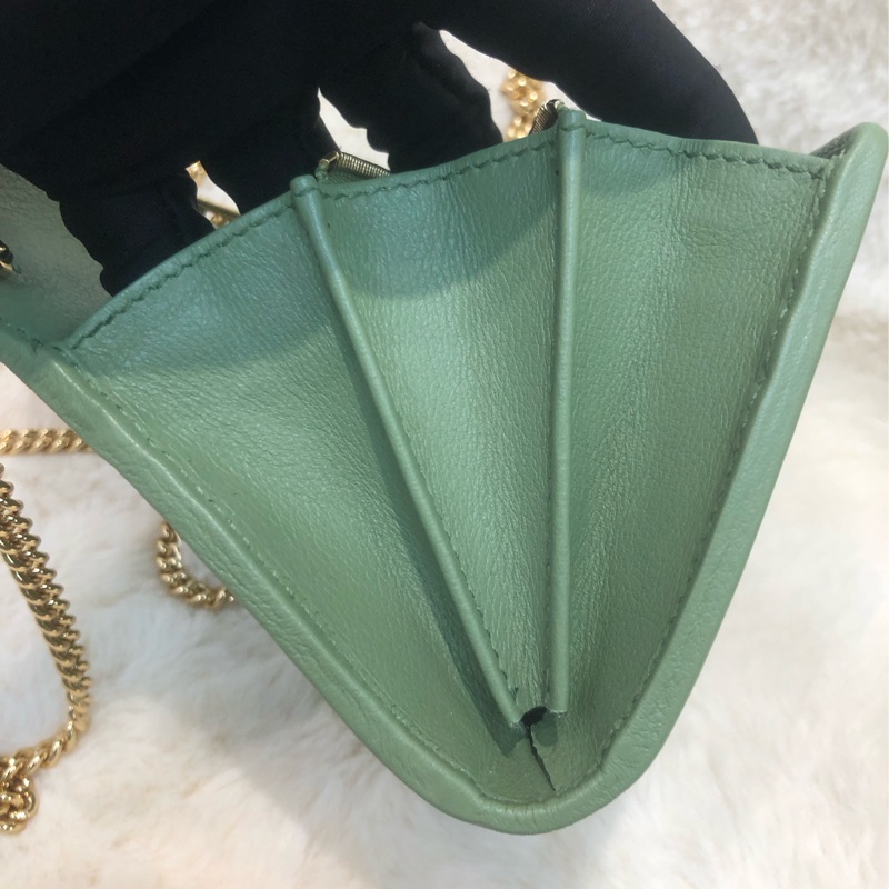 Gucci Blondie 綠色金扣WOC XC530-8
