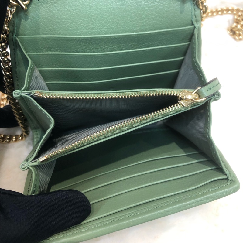 Gucci Blondie 綠色金扣WOC XC530-14