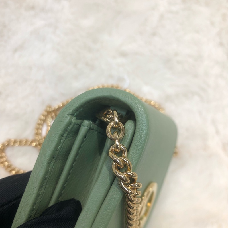 Gucci Blondie 綠色金扣WOC XC530-10