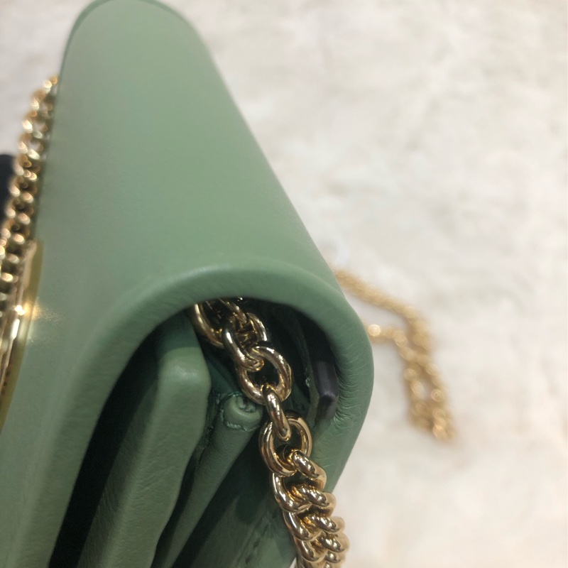 Gucci Blondie 綠色金扣WOC XC530-11