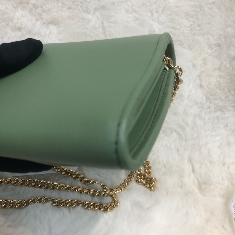 Gucci Blondie 綠色金扣WOC XC530-12