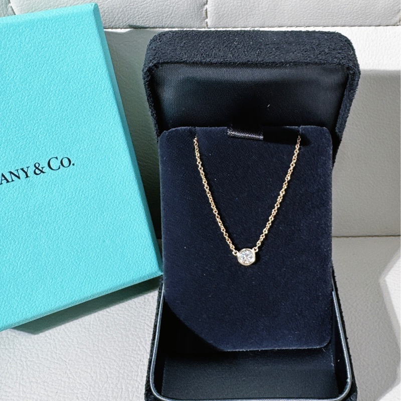 Tiffany蒂芙尼 Elsa Peretti® 系列 18K黃金 泡泡單鑽項鍊-1