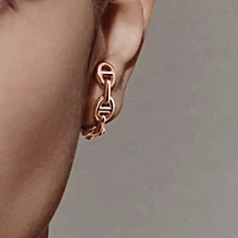 Hermes 愛馬仕Chaine d'Ancre Enchaîné 豬鼻子爬耳式耳環-7