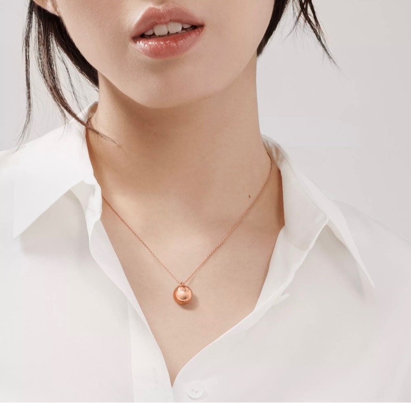 Tiffany蒂芙尼 玫瑰金hardwear 轉運珠項鍊，大號-7