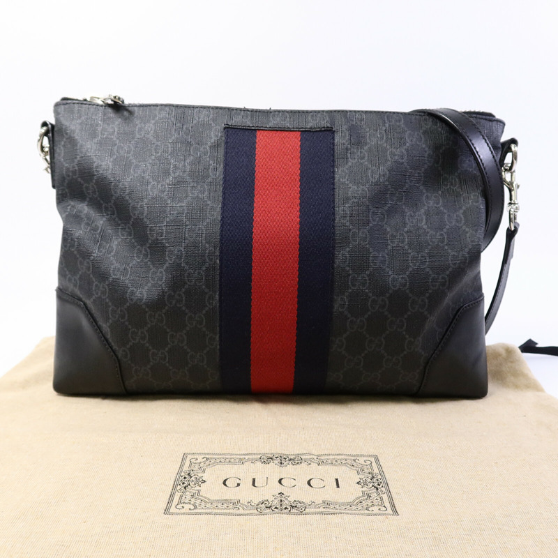 GUCCI 塗層帆布Shoulder Bag肩背袋-9