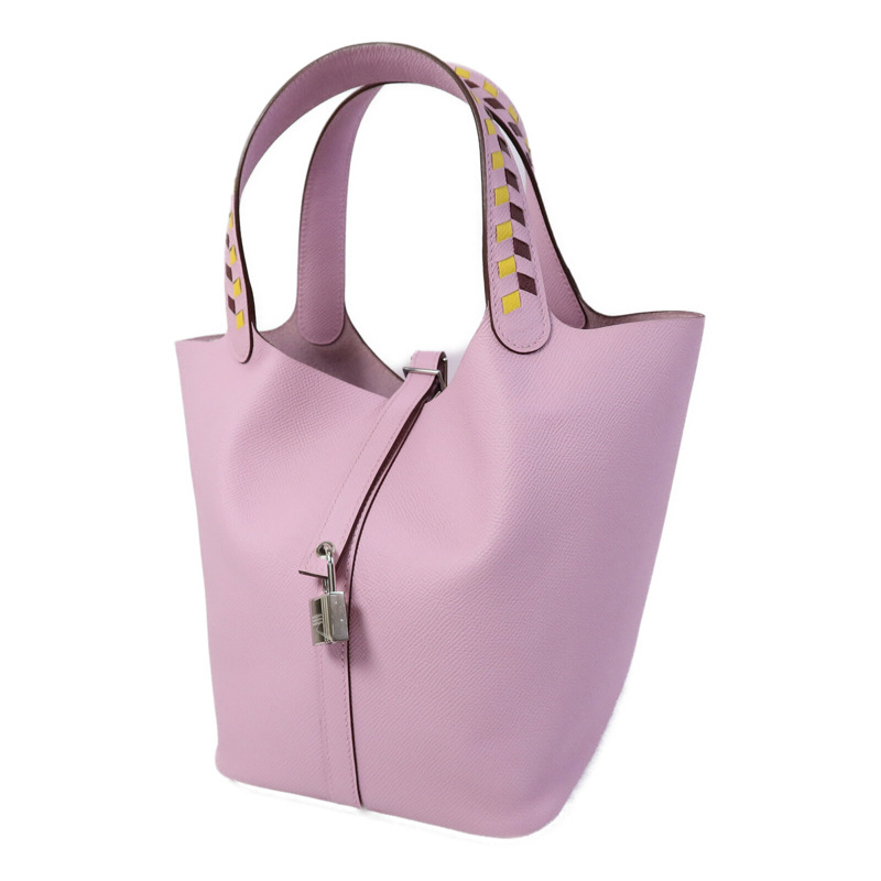 HERMES Epsom皮革Picotin MM手挽袋Mauve Sylvestre-2