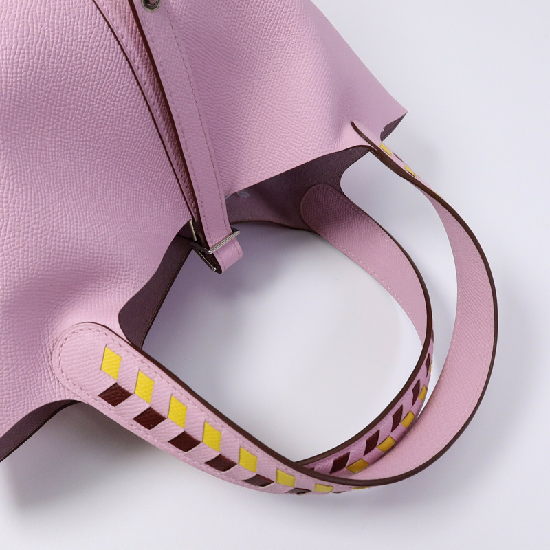 HERMES Epsom皮革Picotin MM手挽袋Mauve Sylvestre-7